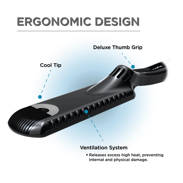 Premium Plus Black Titanium Flat Iron 1.5"