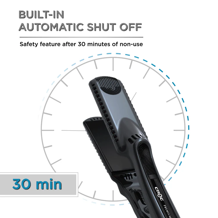 Premium Plus Black Titanium Flat Iron 1.5"