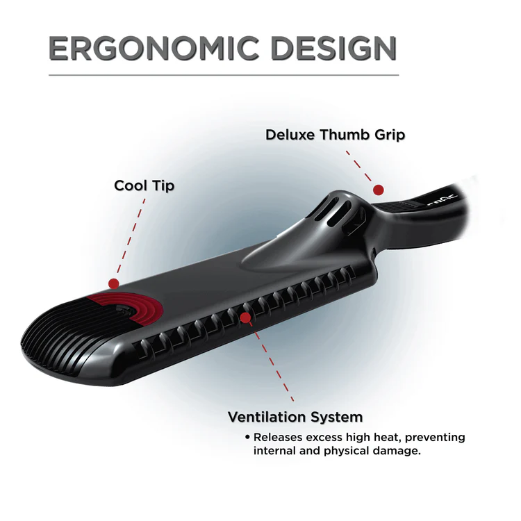 Premium Infrared Black Titanium Flat Iron 1.5"