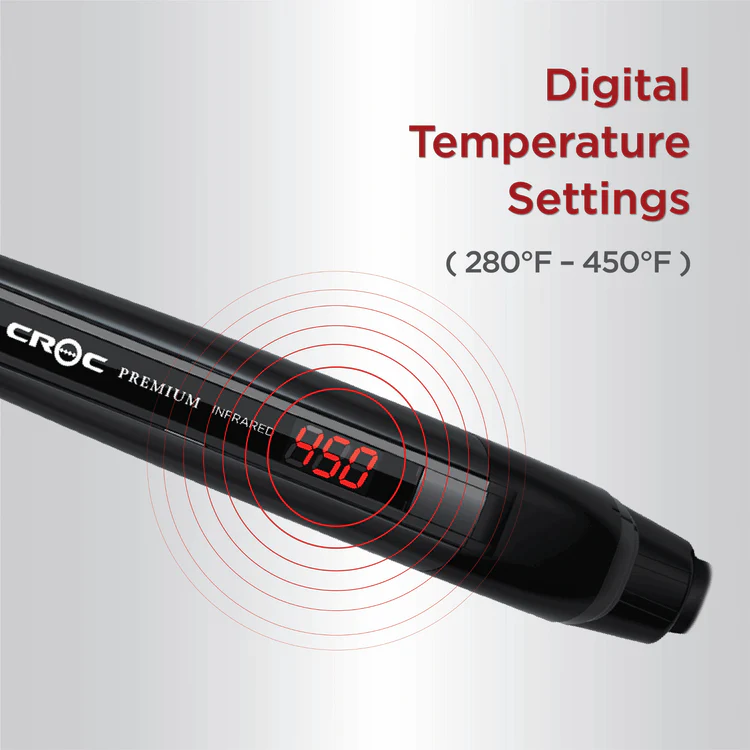 Premium Infrared Black Titanium Flat Iron 1.5"
