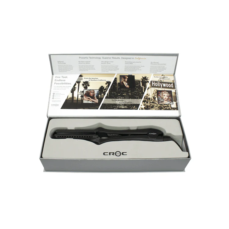 Premium Infrared Black Titanium Flat Iron 1.5"
