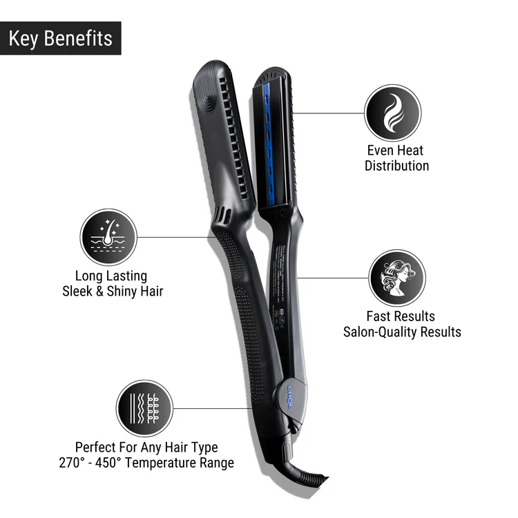 Premium Pico Infrared Black Titanium Flat Iron 1.5"