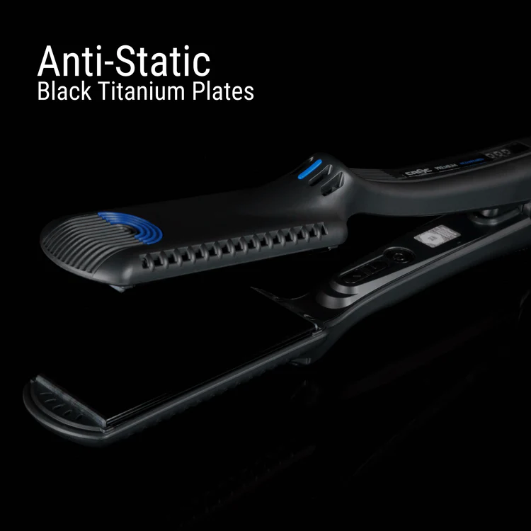Premium Pico Infrared Black Titanium Flat Iron 1.5"