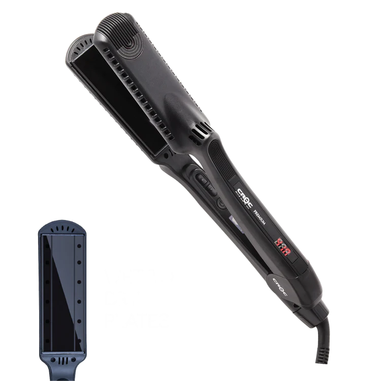 Premium Wet to Dry Black Titanium Flat Iron 1.5"