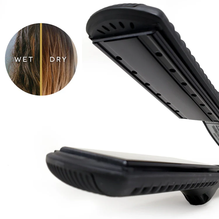 Premium Wet to Dry Black Titanium Flat Iron 1.5"