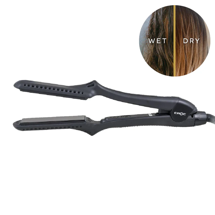 Premium Wet to Dry Black Titanium Flat Iron 1.5"