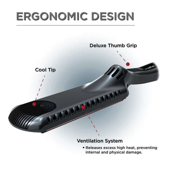 Premium Wet to Dry Black Titanium Flat Iron 1.5"
