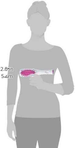 CROC Plug Mini Straightening Brush| Hair Straightener Brush with Ceramic Heating |Dual voltage (White/Pink)