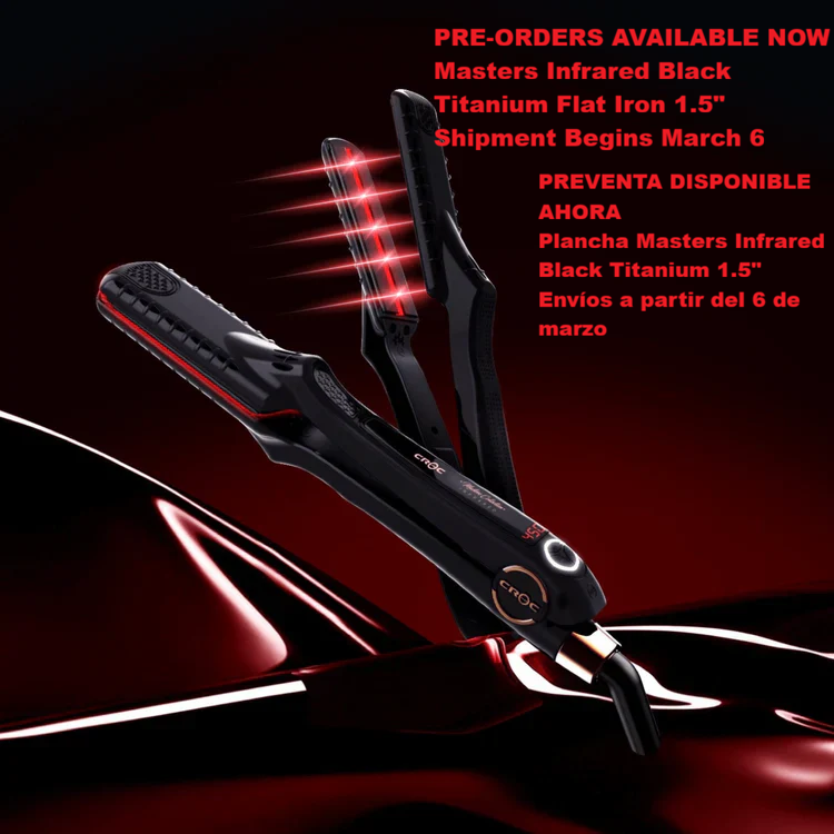 Masters Infrared Black Titanium Flat Iron 1.5"