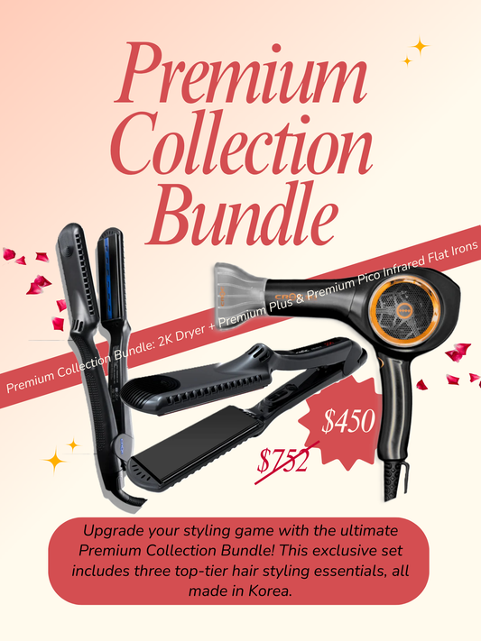 Premium Collection Bundle: 2K Dryer + Premium Plus & Premium Pico Infrared Flat Irons