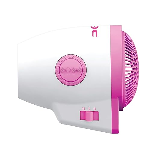 CROC Plug Detachable Mini Blow Dryer, White/Pink
