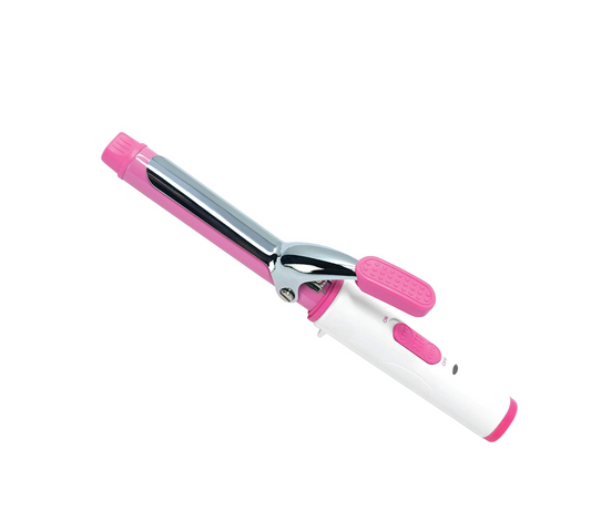 CROC Plug Detachable Mini Curler Iron, White/Pink