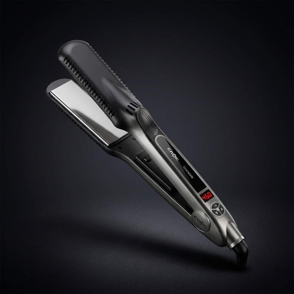 Croc Classic Silver Titanium Flat Iron 1.5"